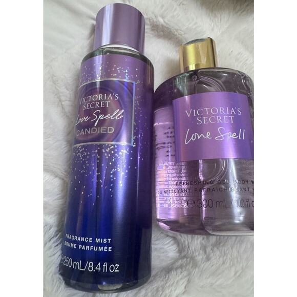 Victoria's Secret Love Spell Candied Fragrance Mist 8.4oz And Body Wash - Picture 1 of 2